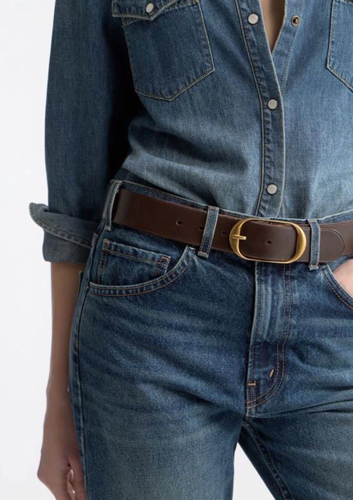 Nili Belt | Vintage Brown/Antique Brass