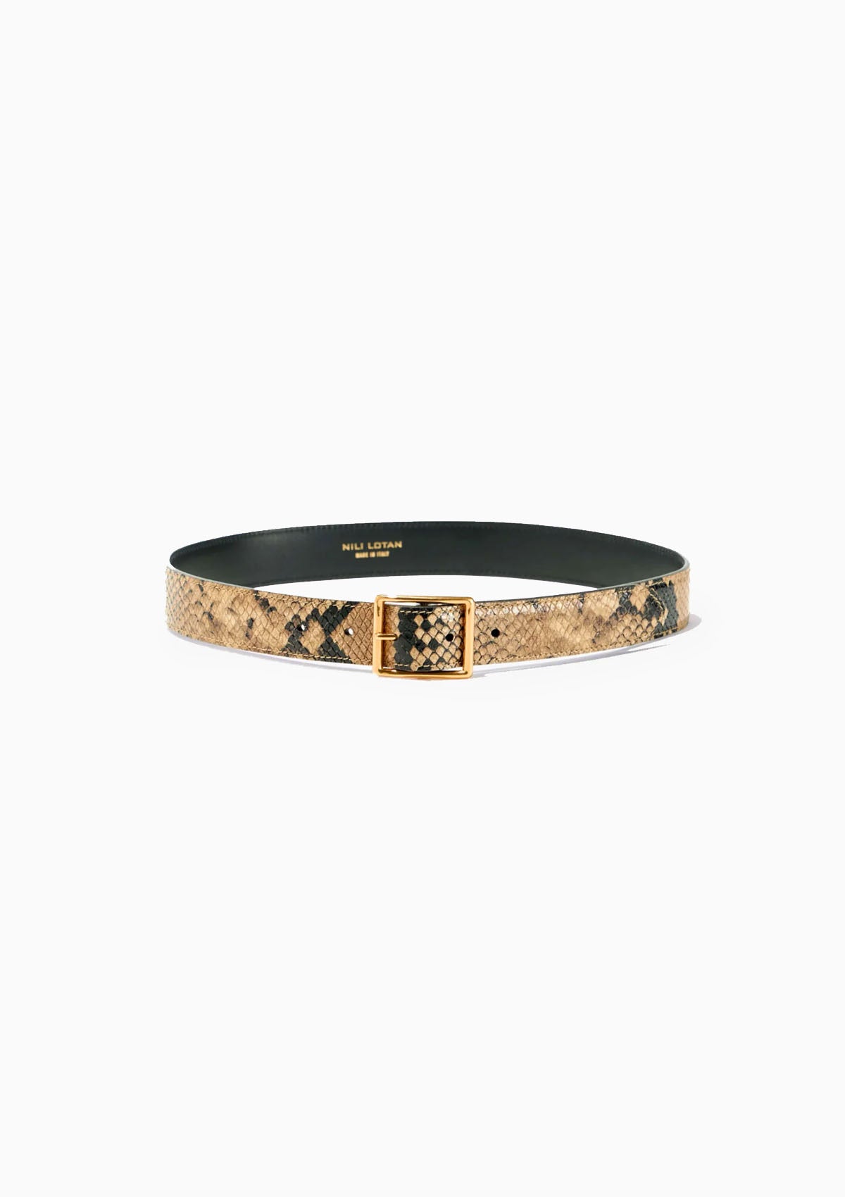 Gabriele Belt | Taupe Snakeskin/Gold