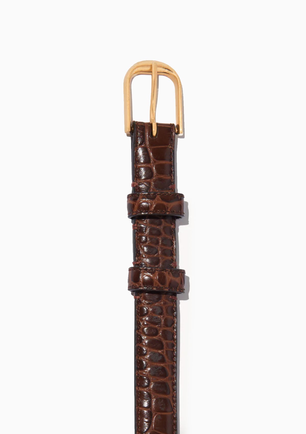 Jane Belt | Dark Brown/Shiny Brass