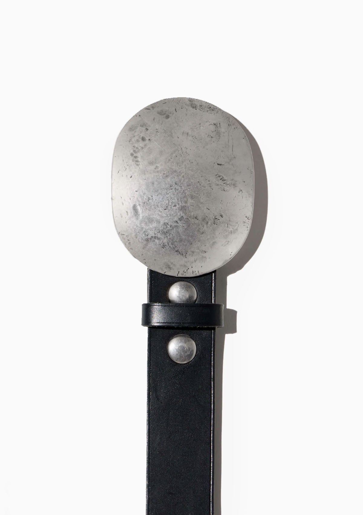 Wayne Belt | Black/Hammered Antique Silver Buckle
