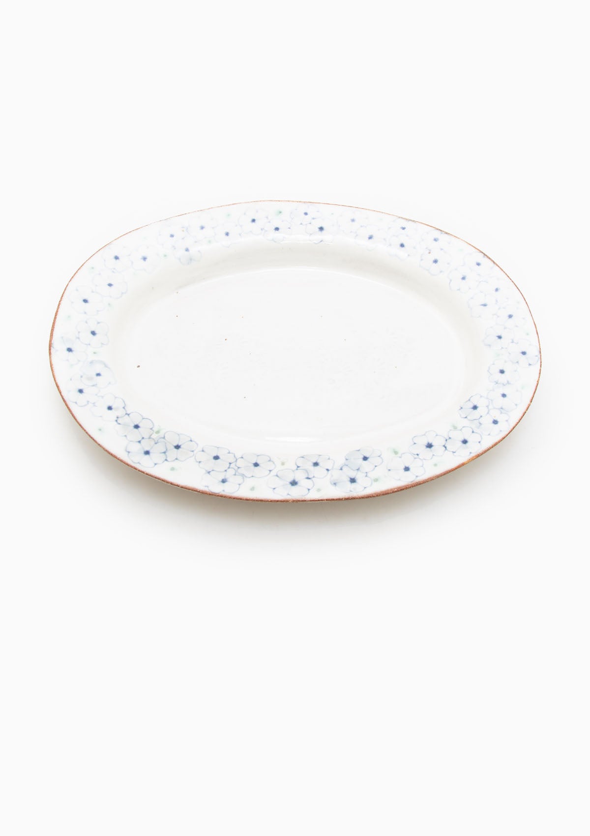 Oval Tray With Rim Wildflower Blue 1