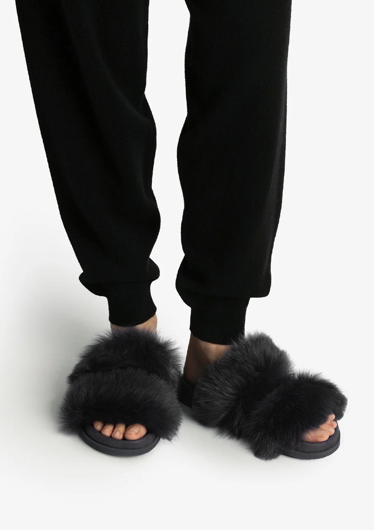 Duska Sandal | Black Suede Churra