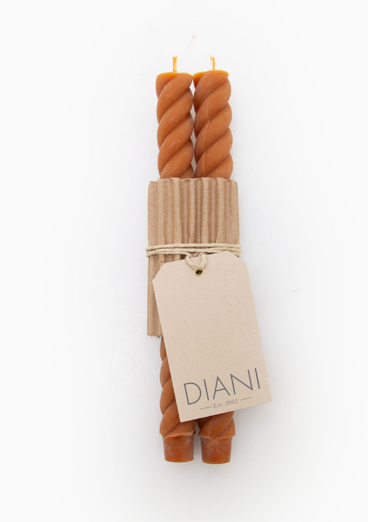 Rope Candles Pair 10"| Terracotta