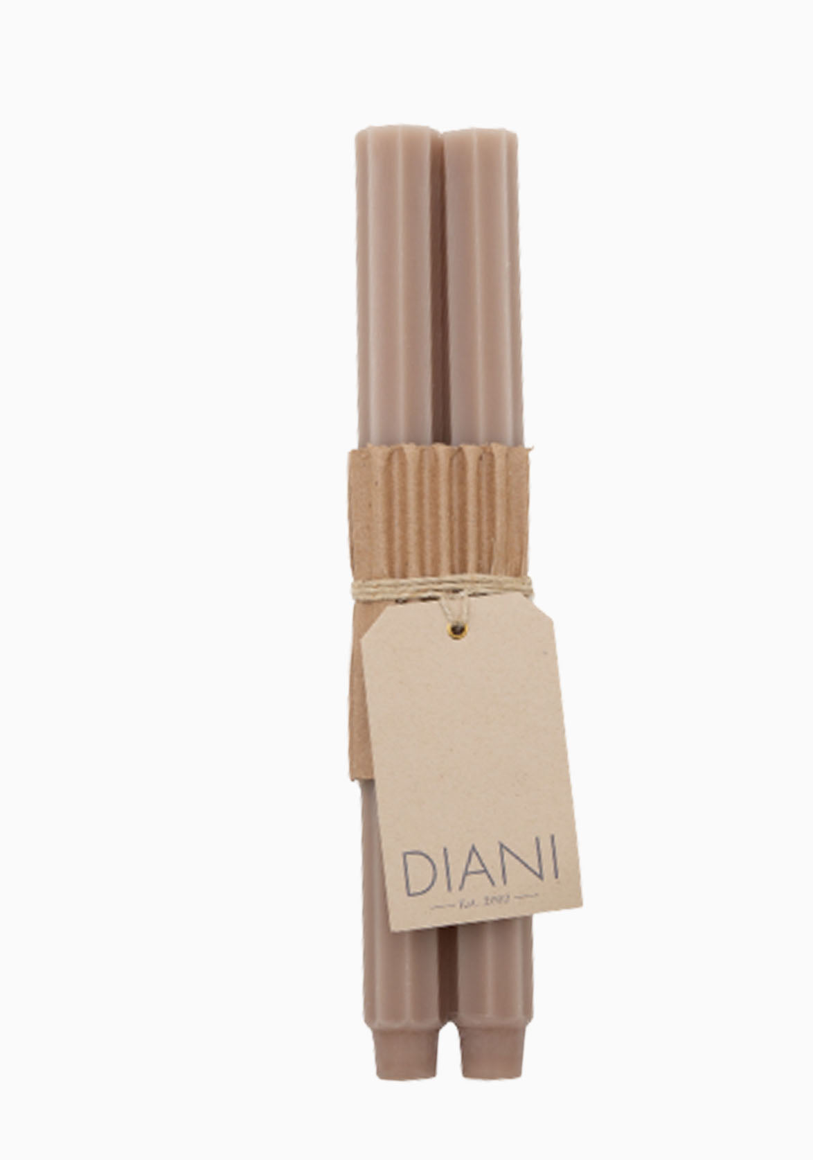 12” Fluted Church Tapers | Moon Dust