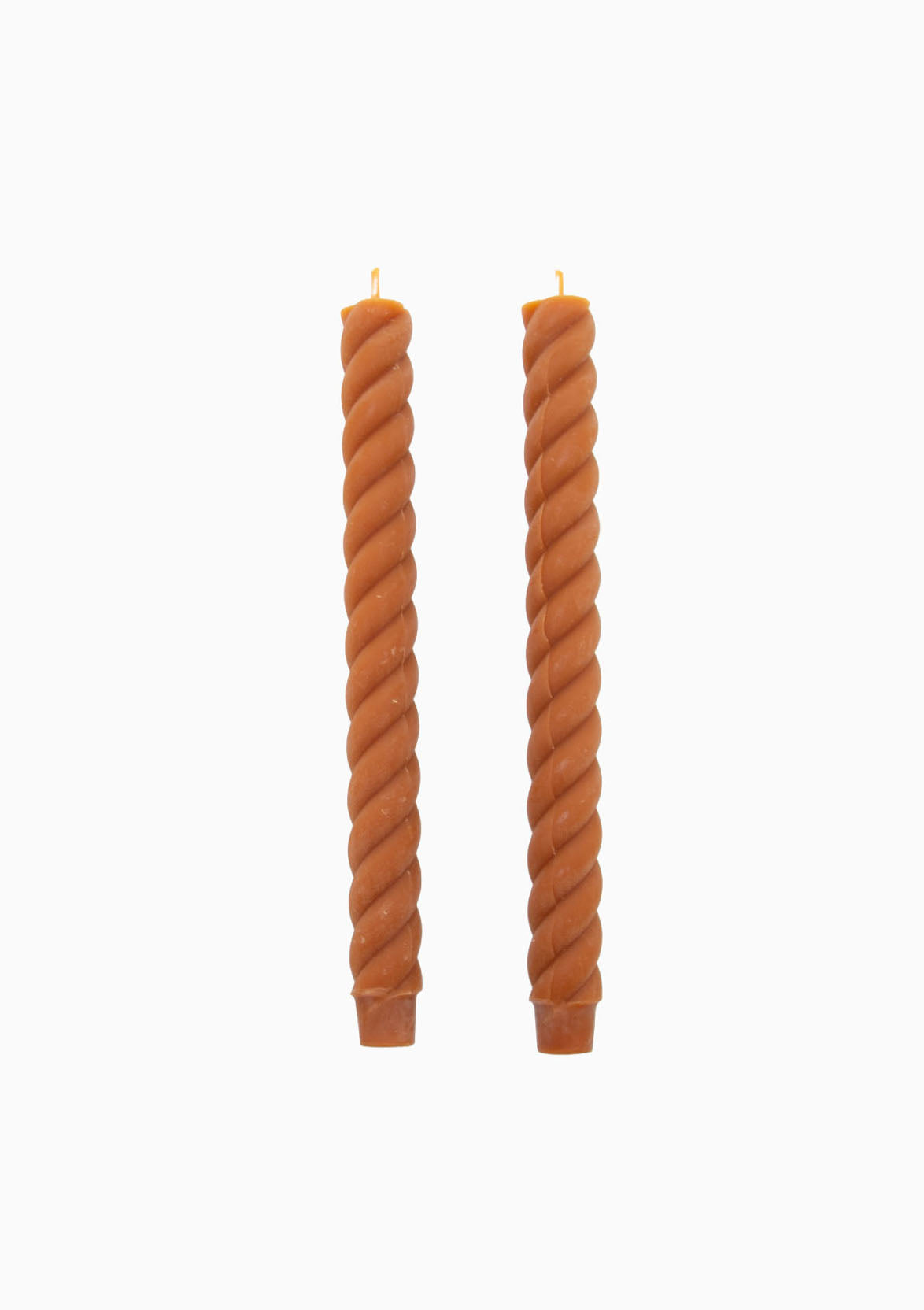 Rope Candles Pair 10"| Terracotta