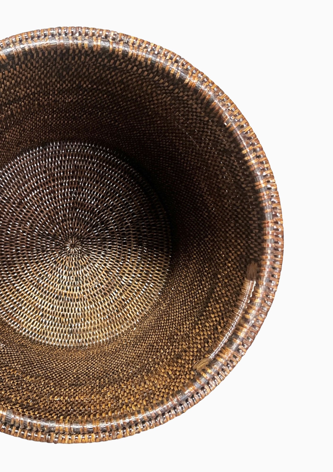 Round Rattan Laundry Hamper | Large