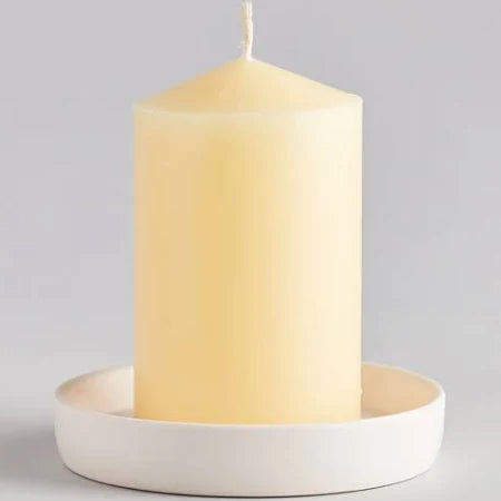 Candle Plate, White | Small