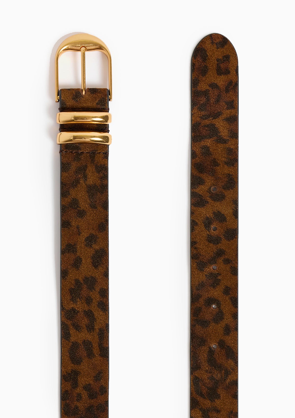 Leopard Leather Belt 30mm | Fauve