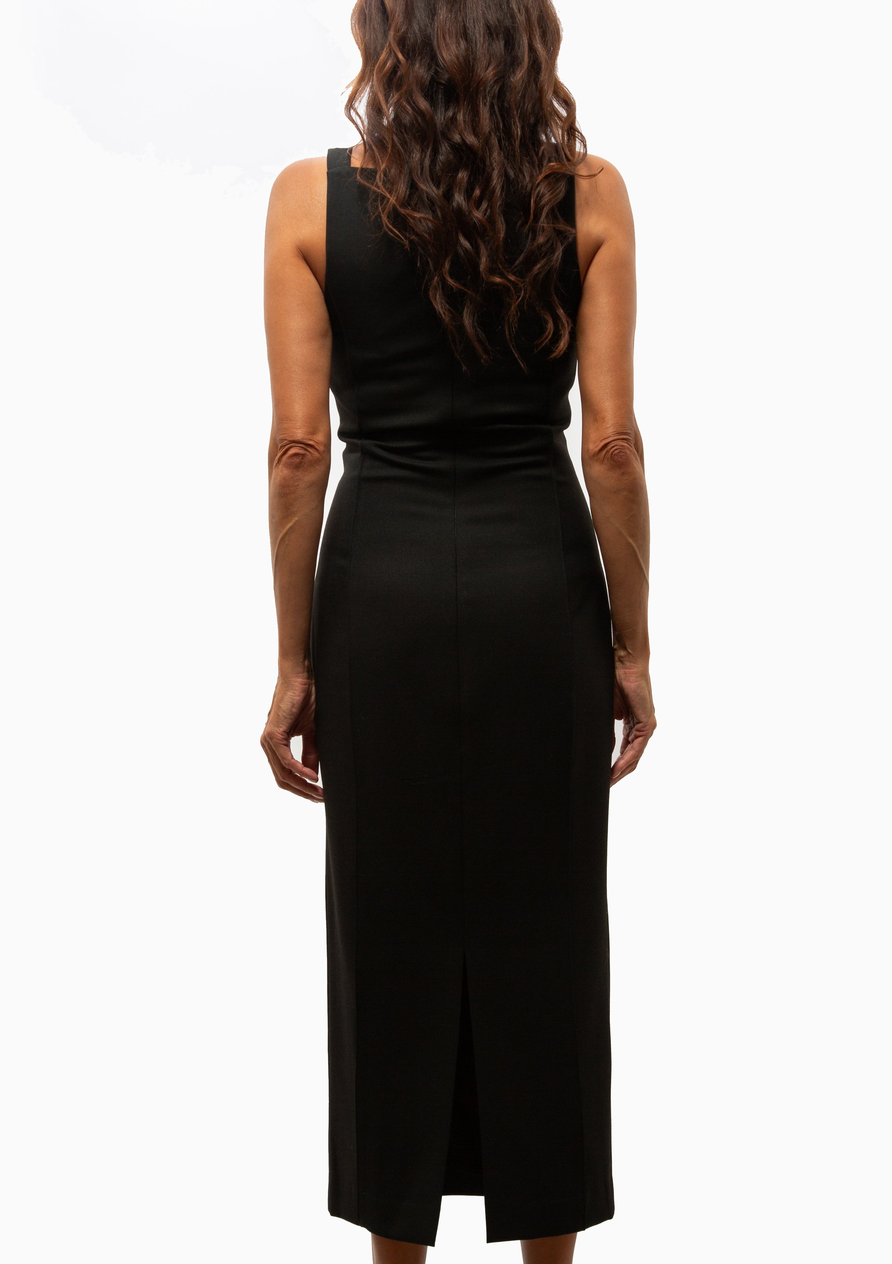 Sabrina Midi Dress | Deep Black