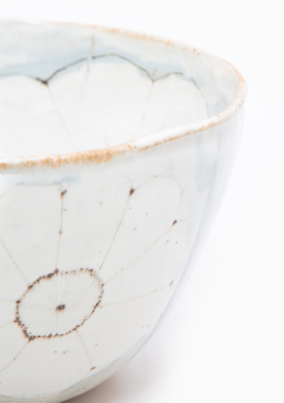 Tall Serving Bowl Wildflower Grey 5