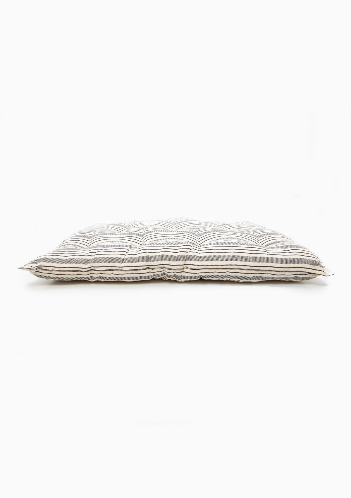 New Small Pet Bed, Natural/Navy Quad Stripe | 24" x 33"
