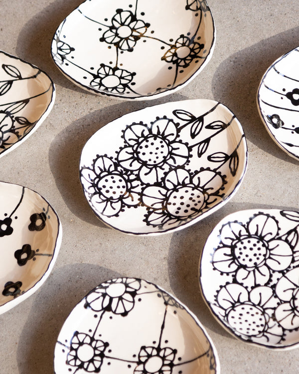 Handmade Lace Oval Low Bowl 3