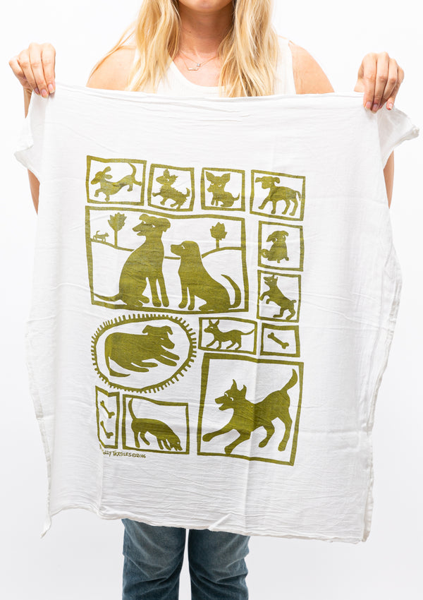 Flour Sack Dish Towel | Dogs
