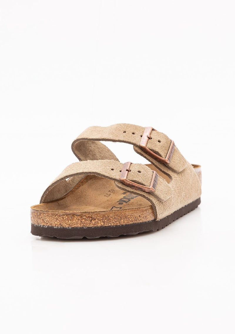 Arizona Sandal Soft Footbed | Taupe Suede