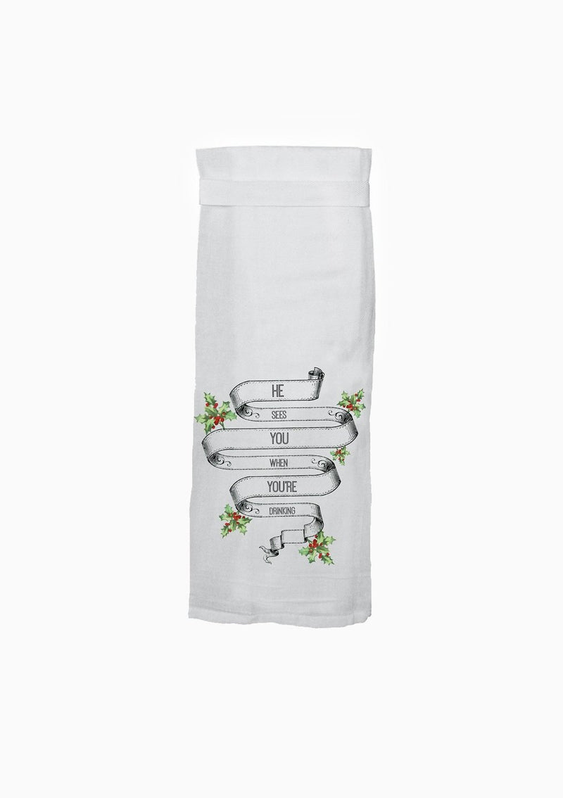 Tea Towel | He Sees You Drinking