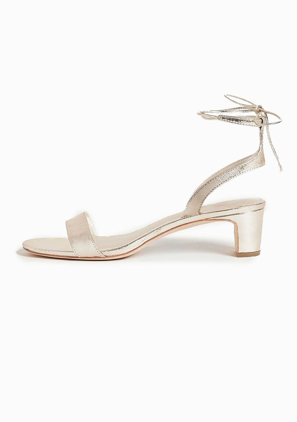 Jackie Mid Heel Sandal | Champagne