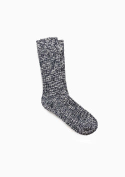 Cotton Slub Sock | Blue/White