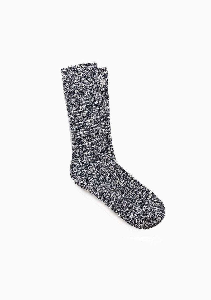 Cotton Slub Sock | Blue/White