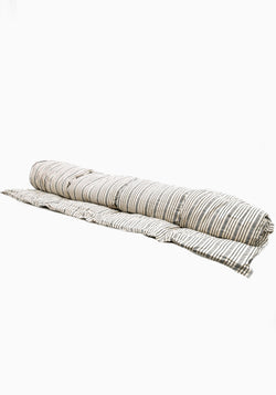 Bedroll Queen, Natural/Navy Quad Stripe | 55" x 79"