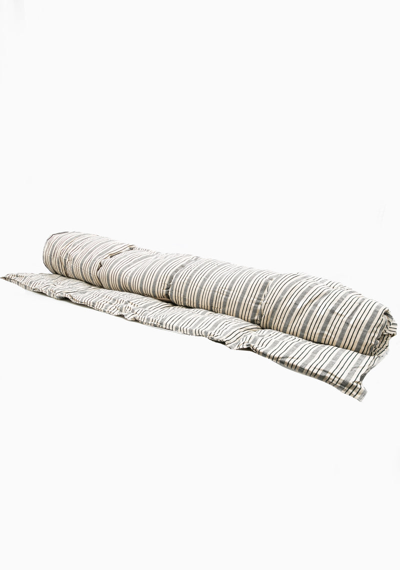 Bedroll Queen, Natural/Navy Quad Stripe | 55" x 79"
