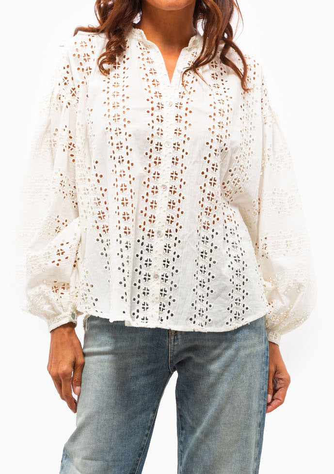 Valley Lily Blouse | White Lace