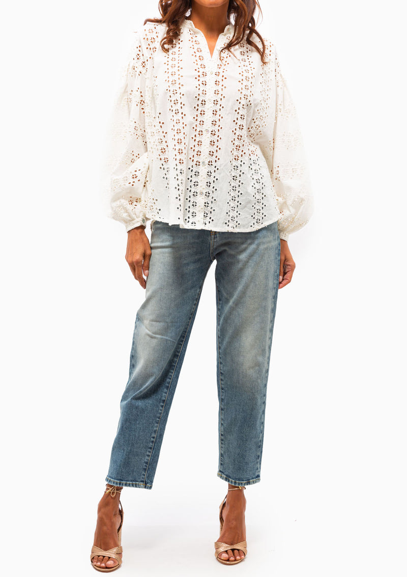 Valley Lily Blouse | White Lace