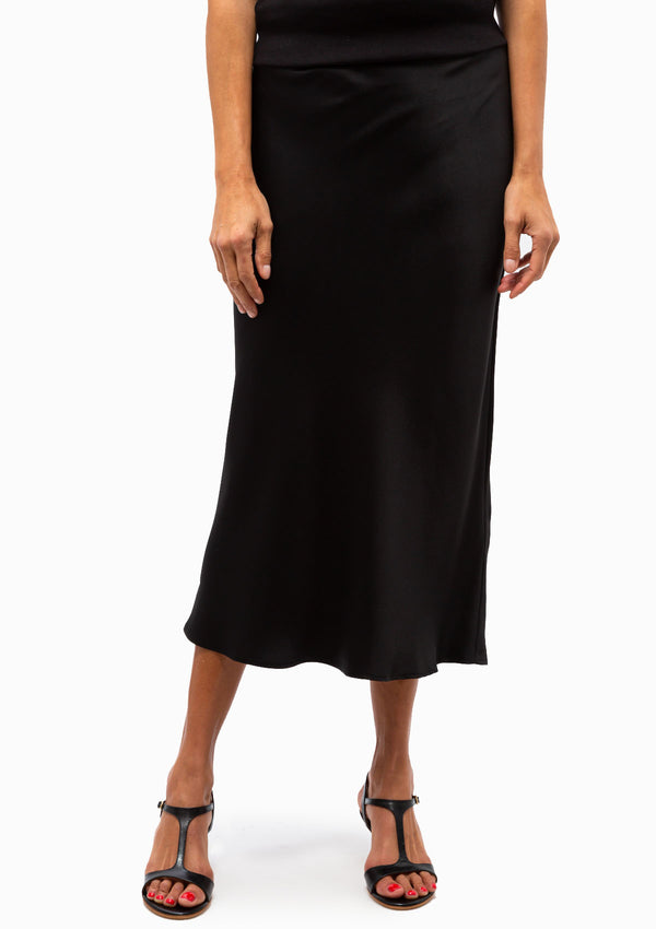 Bar Silk Skirt | Black