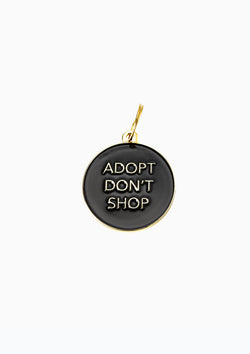 Adopt Don't Shop Dog Tag Black