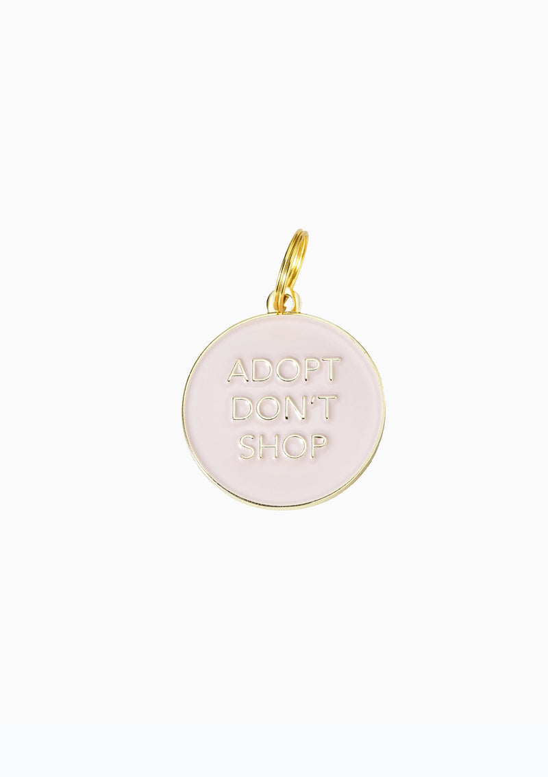 Adopt Don't Shop Dog Tag Pink