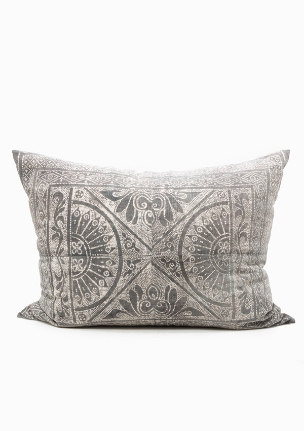 Grey Batik Dotted Cushion | 30" x 39"