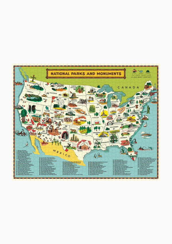 Puzzle 1000 Piece | National Parks Map