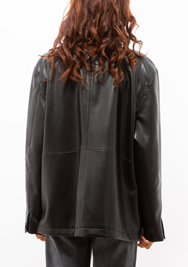 Celio Leather Jacket | Black