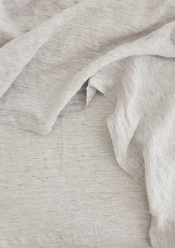 Linen Flat Sheet | Pinstripe