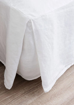 Linen Valance King | White