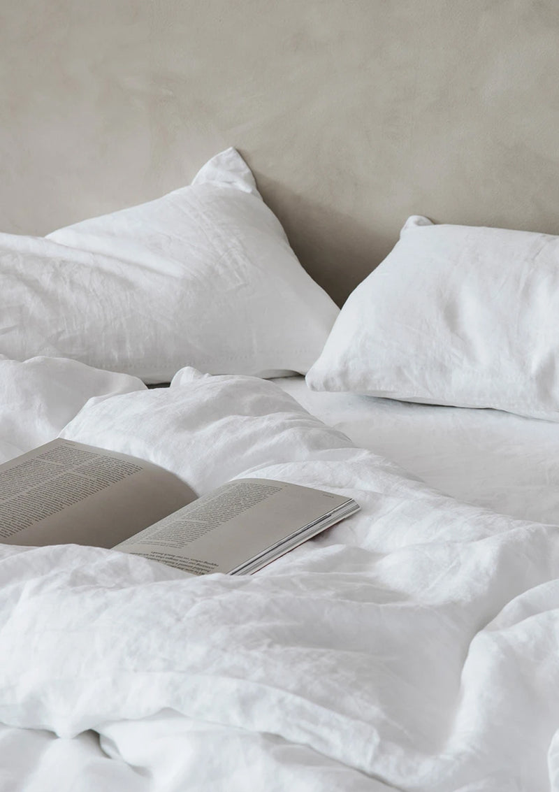 Linen Pillowcases Standard Set | White
