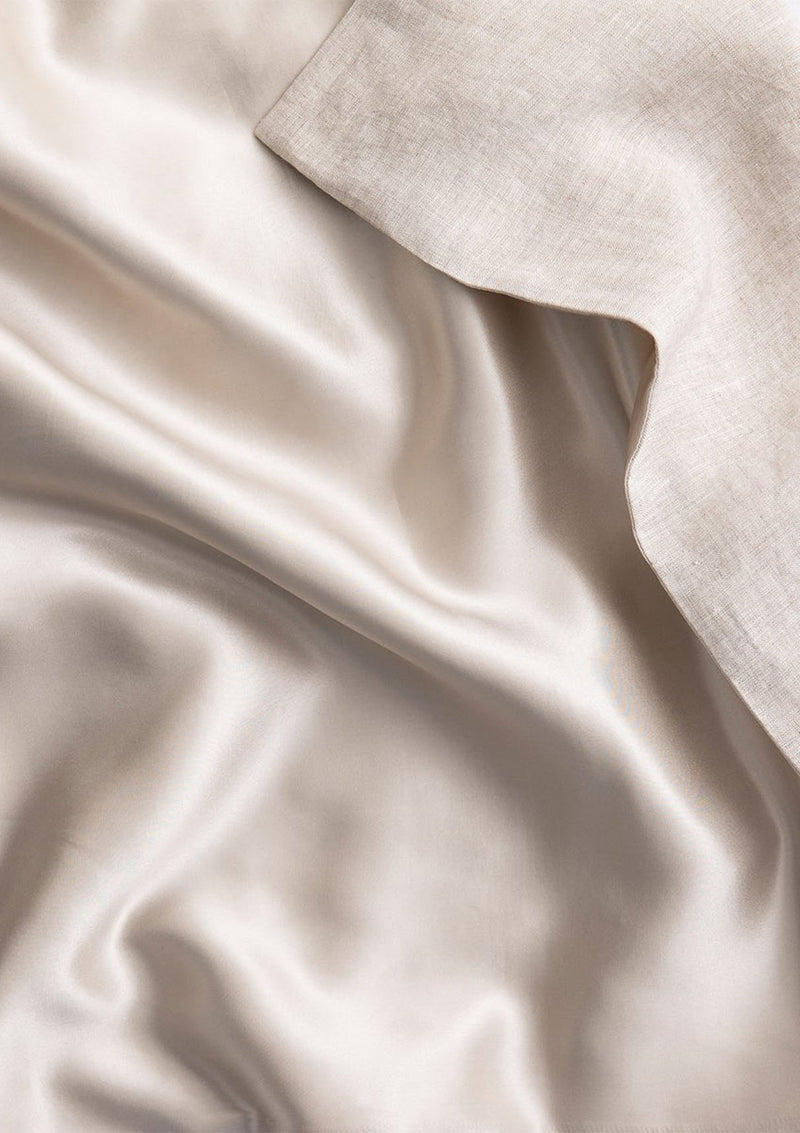 Silk Linen Flip Standard Single Pillowcase | Natural