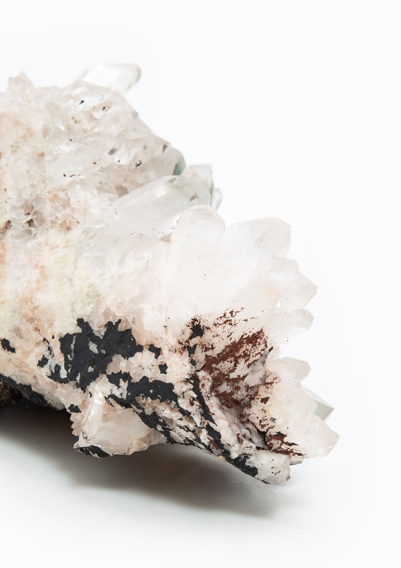 Himalayan Quartz Crystal 32, Pink & Hematite