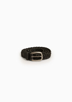Houston Thin Woven Washed Leather Belt