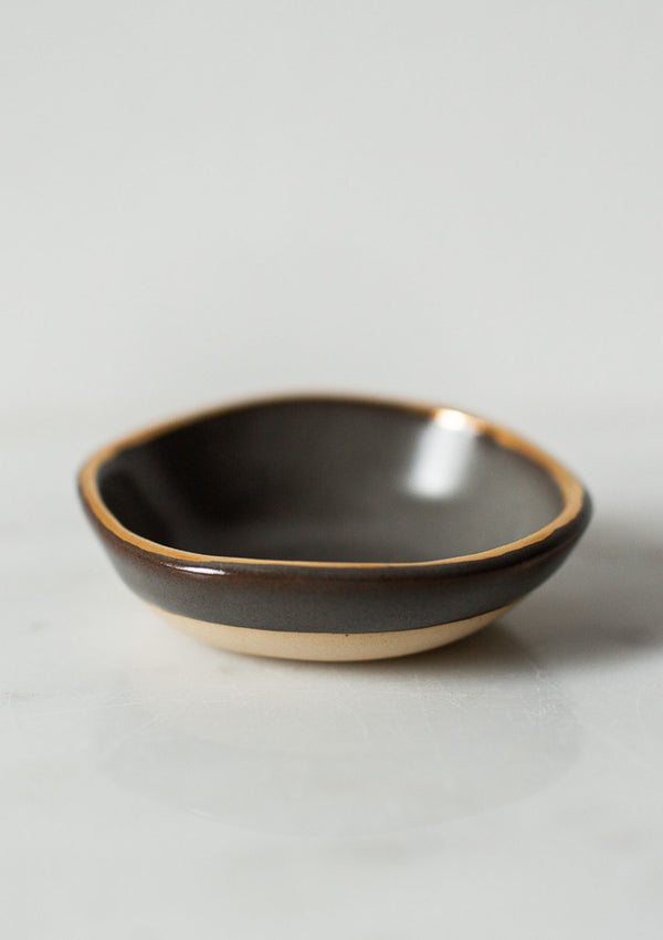 Gold Rim Jewelry Bowl | Gunmetal