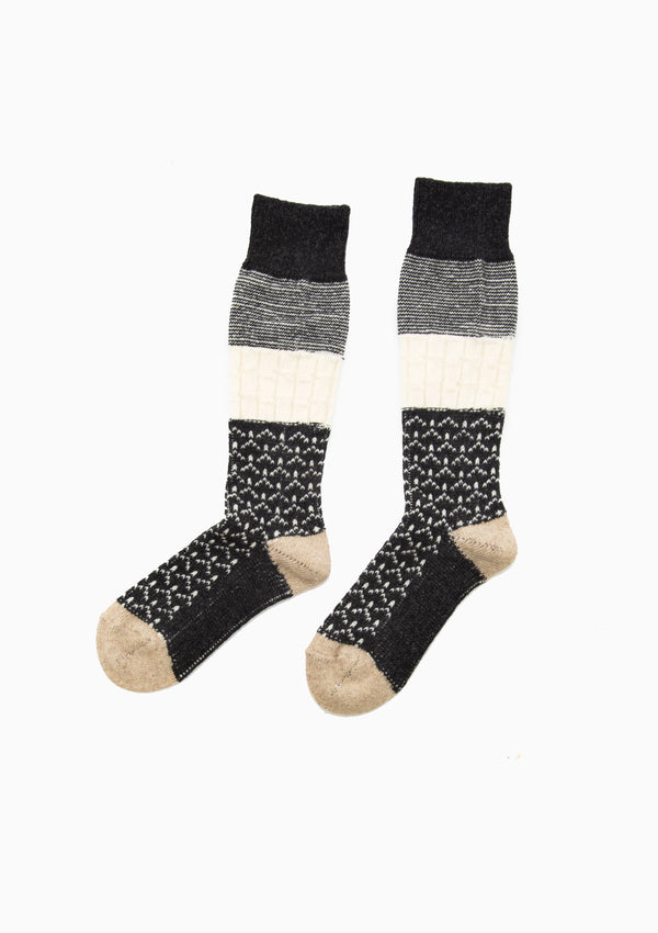 Louie Wool Boot Crew Socks | Charcoal