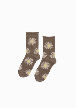 Backyard Cashmere Crew Socks | Llama