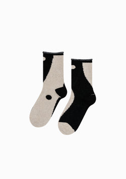 Balance Cashmere Crew Socks | Black
