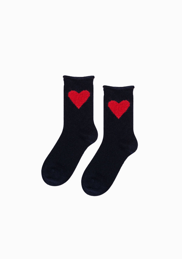 Love Cashmere Crew Socks | Navy