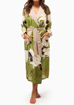 Heron Robe Gown | Green