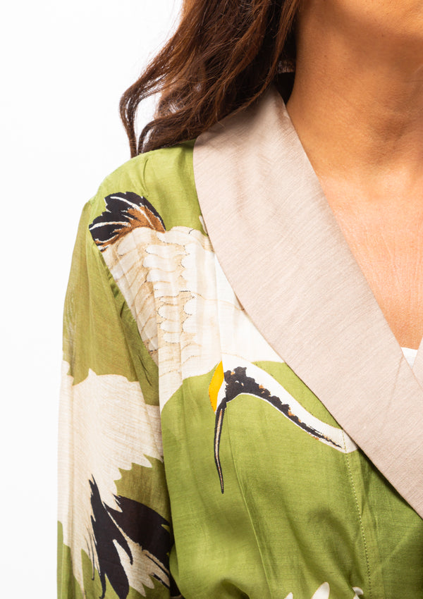 Heron Robe Gown | Green