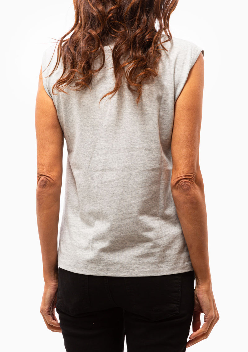 Brani Sleeveless T-Shirt | Grey Melange