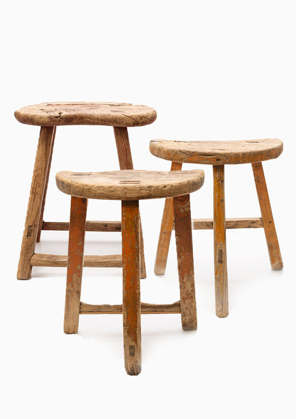 Vintage Crescent Stool