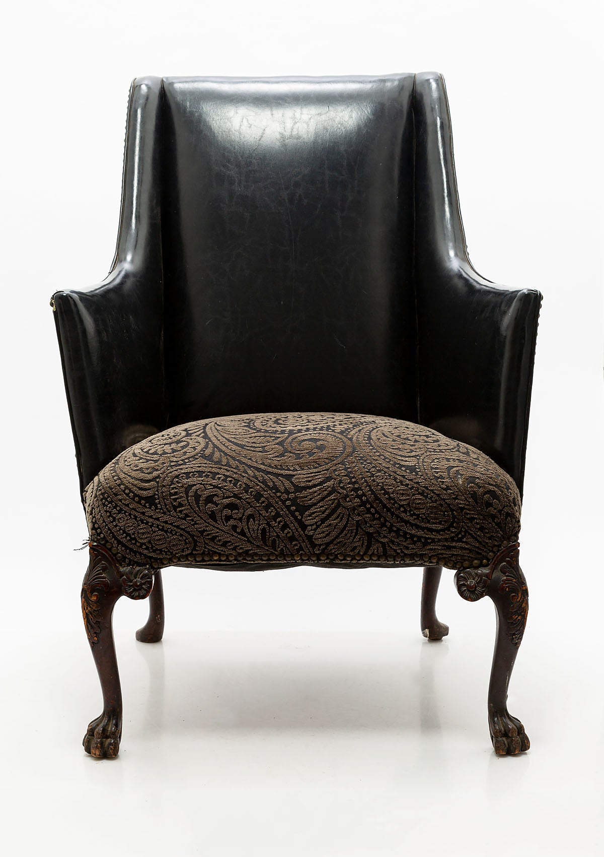 Vintage Leather Wing Chair