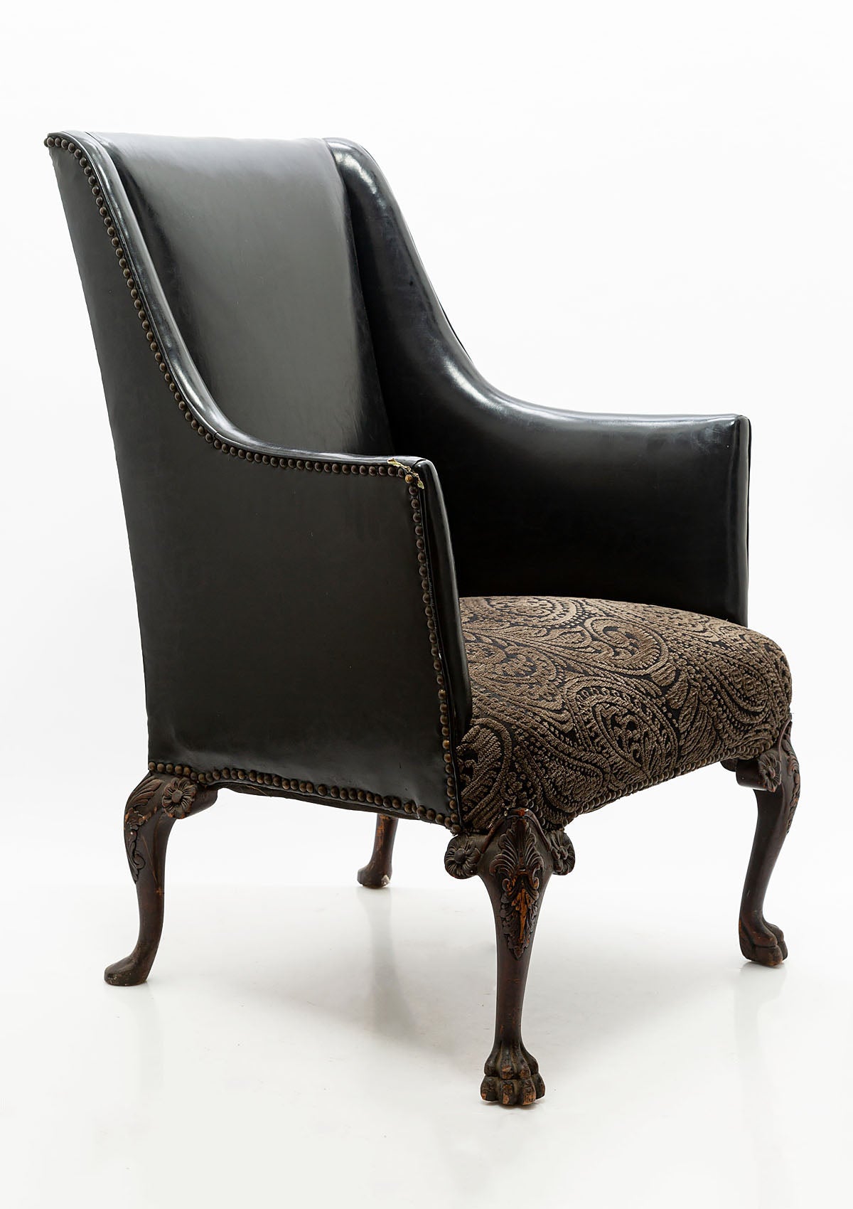 Vintage Leather Wing Chair