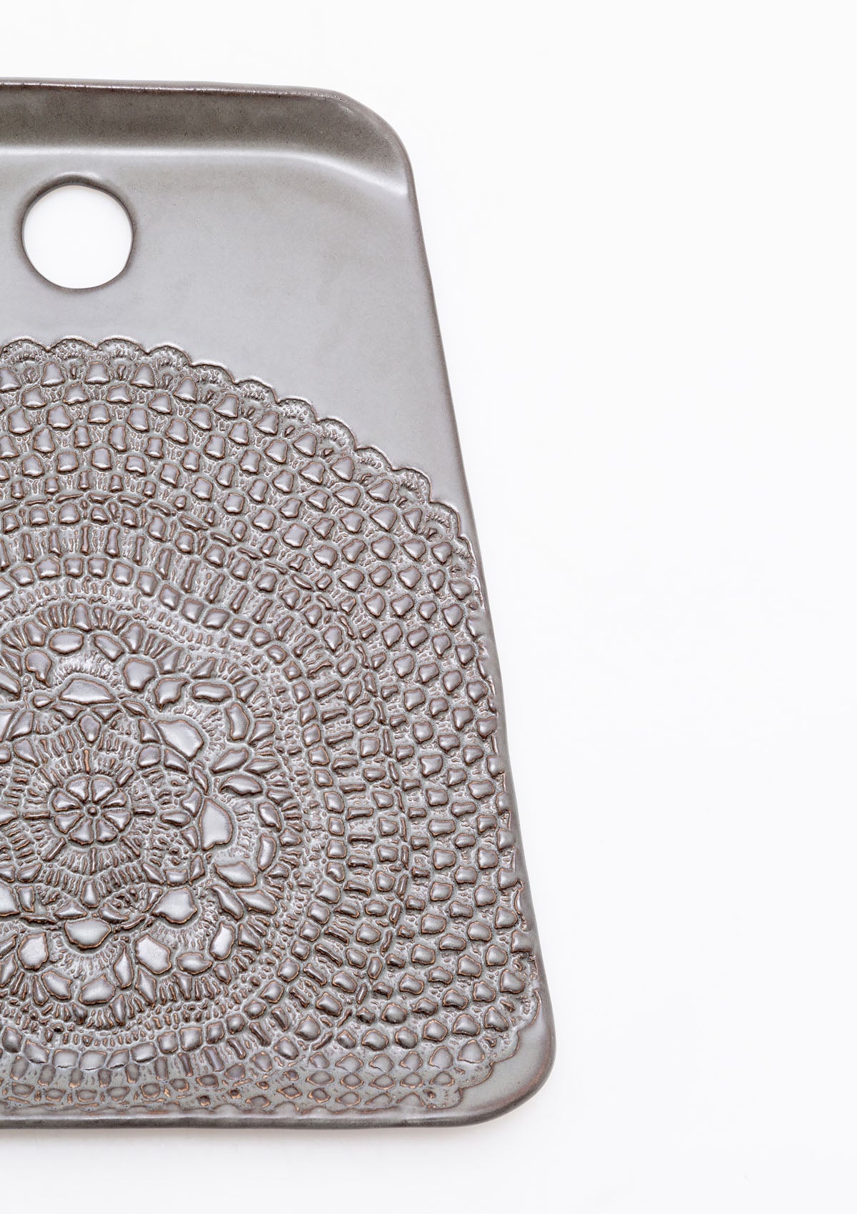 Lace Cheeseboard | Gunmetal